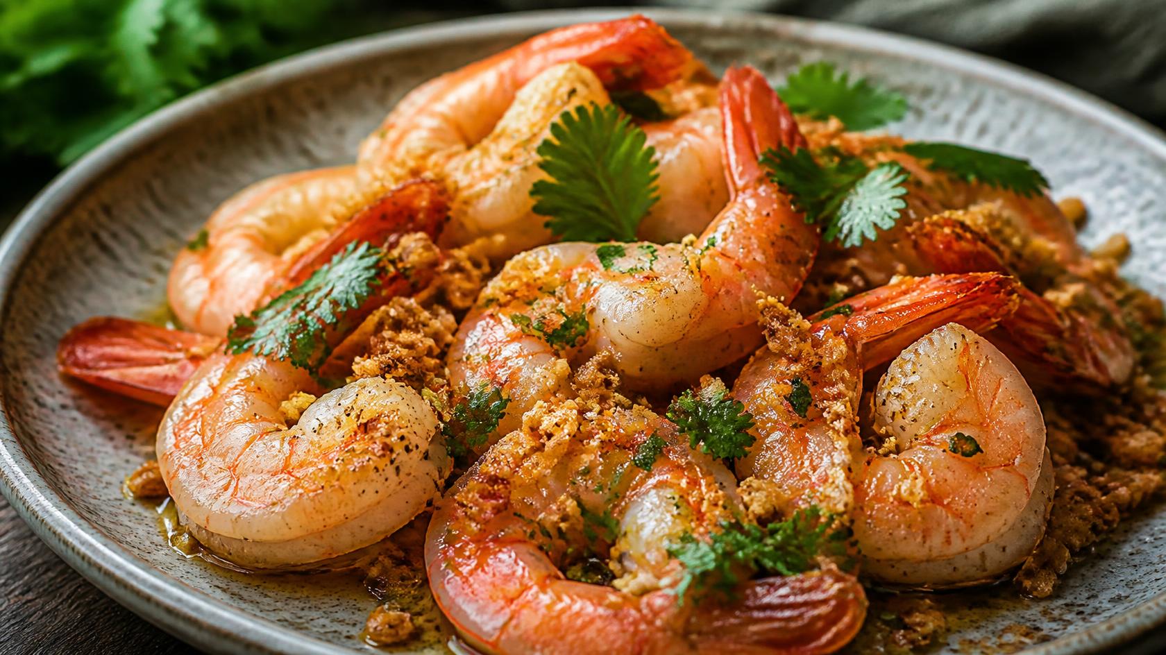 Thai garlic butter shrimp