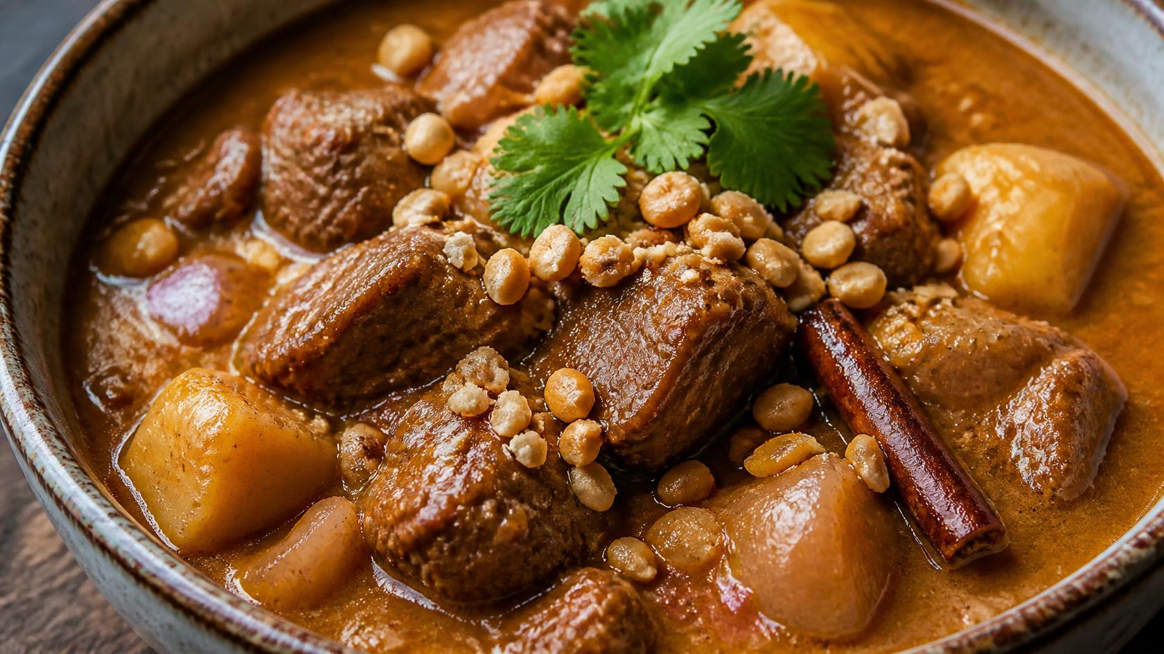 Massaman curry with tender beef
