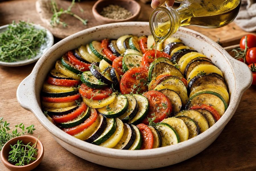 Briam Greek slow-roasted vegetables