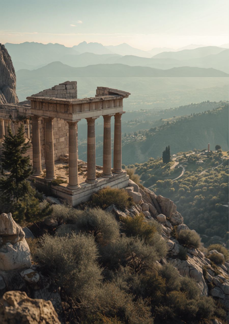 Temple of Apollo ruins, Delphi, Greece