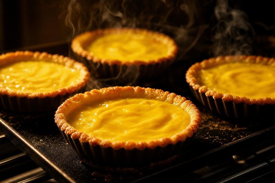 Keto egg custard tarts