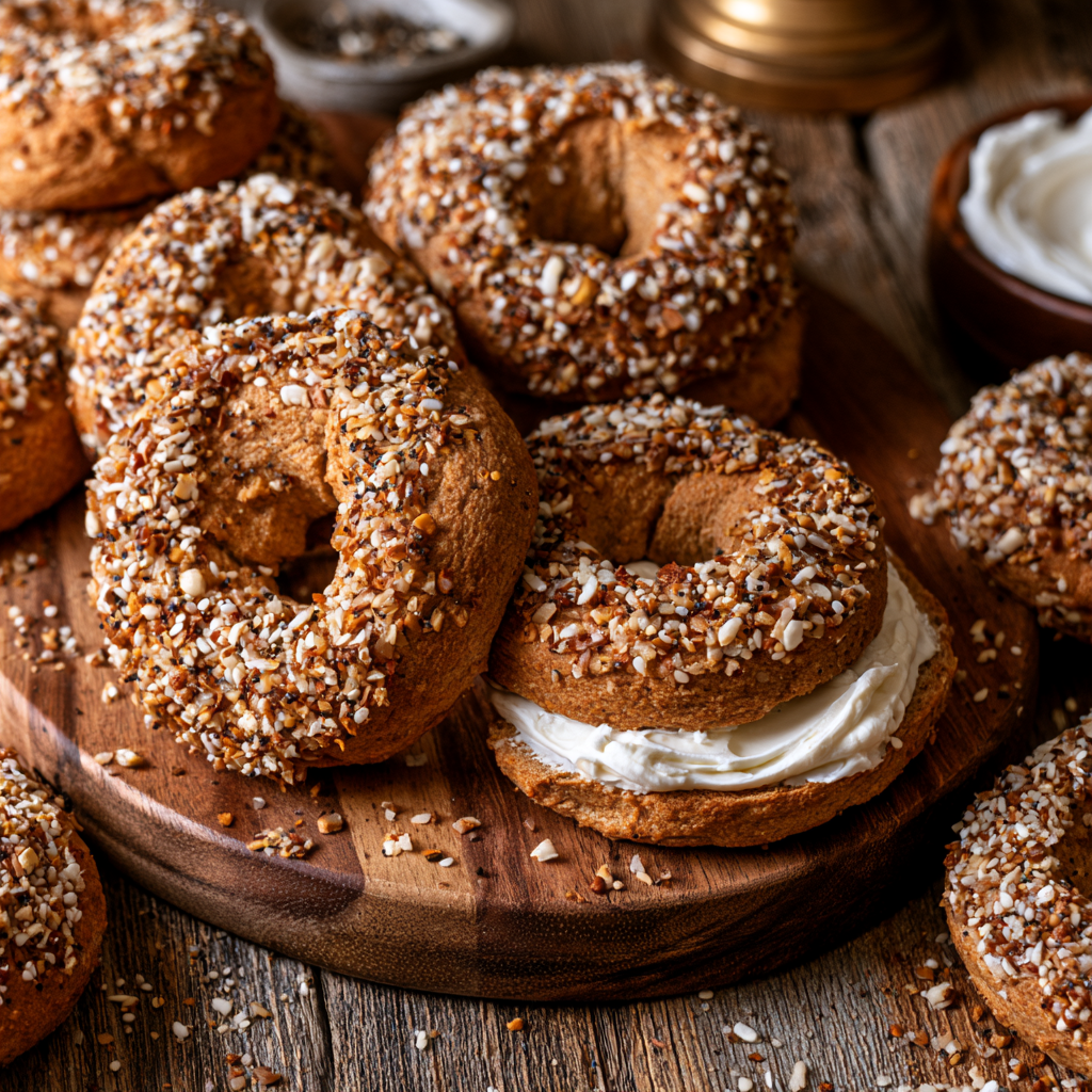 Everything Bagel Almond Flour Bagels