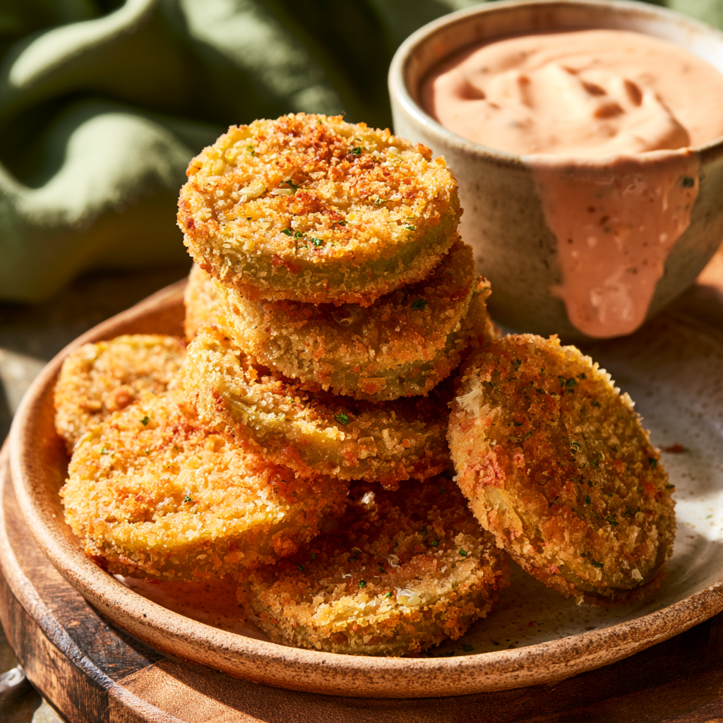 Fried Green Tomatoes with Comeback Sauce