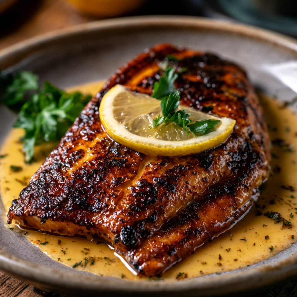 Blackened Catfish with Lemon Butter