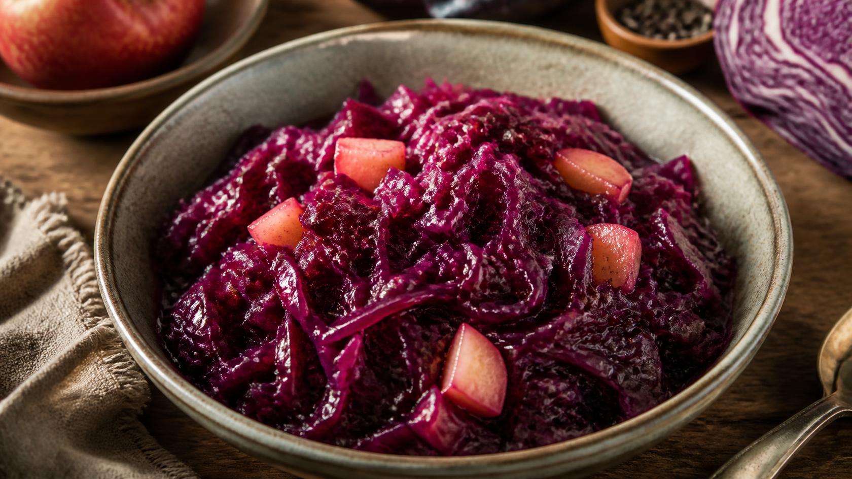 Braised Red Cabbage with Apple & Caraway
