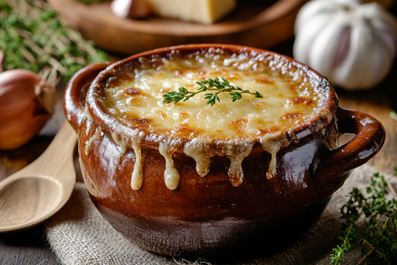 Soupe a l'Oignon Gratinee