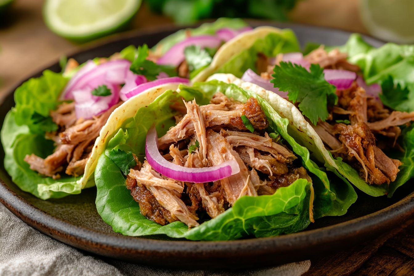 Instant-Pot Carnitas Lettuce Tacos