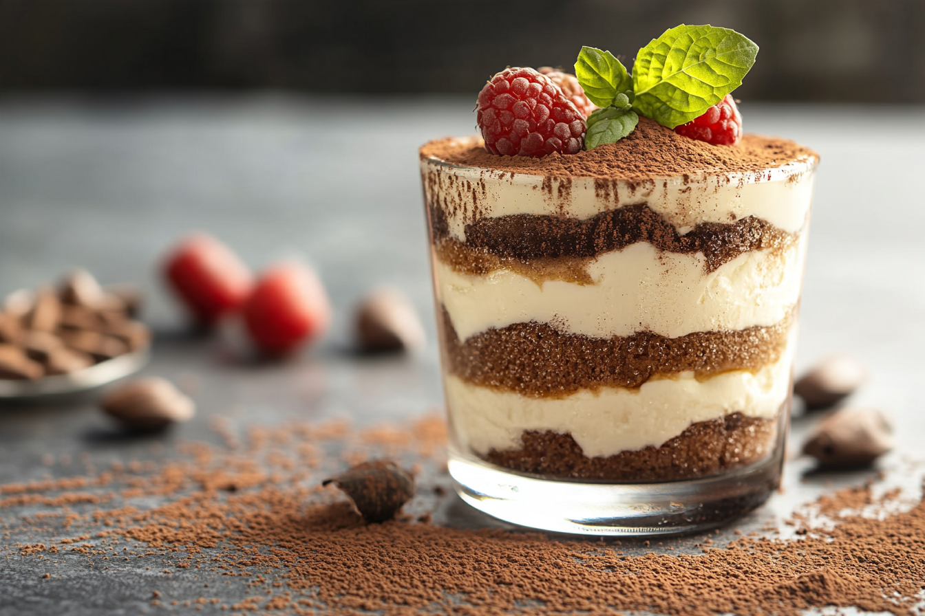Keto tiramisù with mascarpone layers