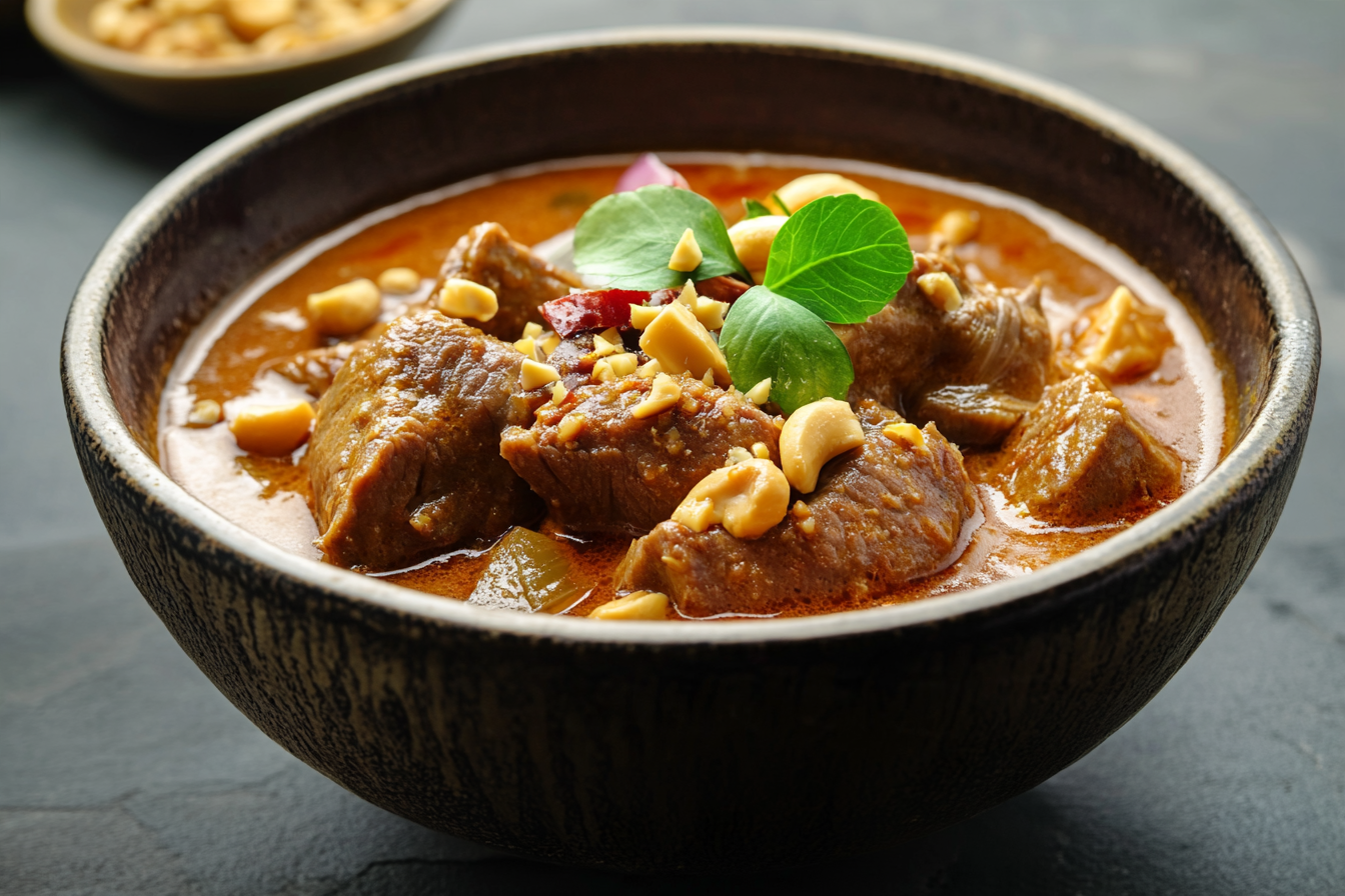 Massaman curry with tender beef