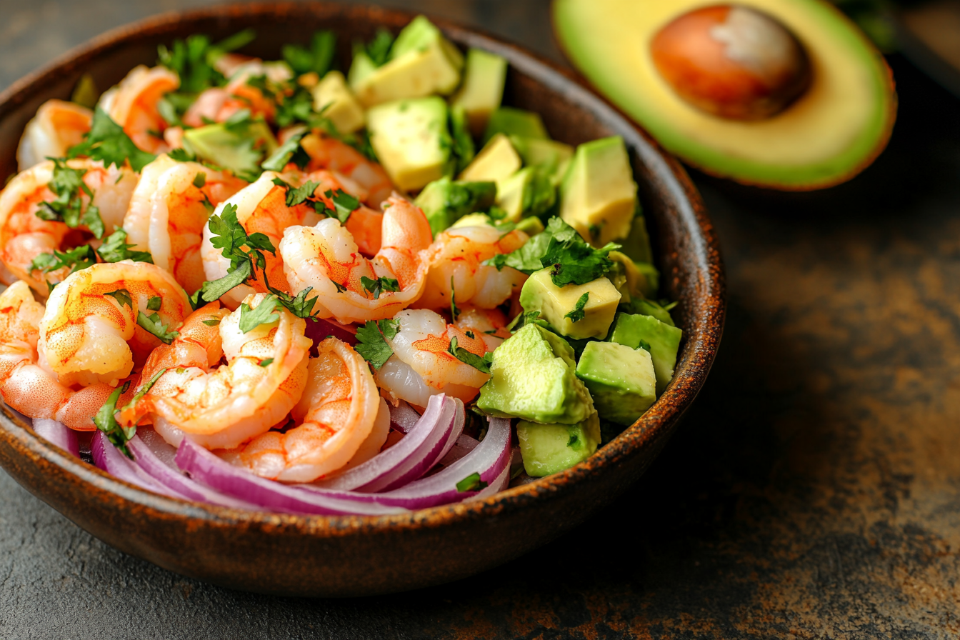 Shrimp and Avocado Ceviche Bowls