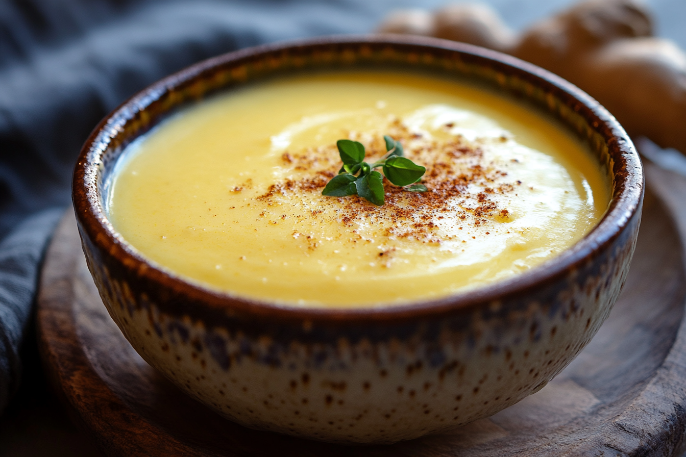 Silken egg custard with ginger