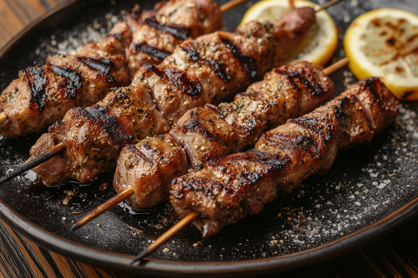 Souvlaki Greek pork skewers