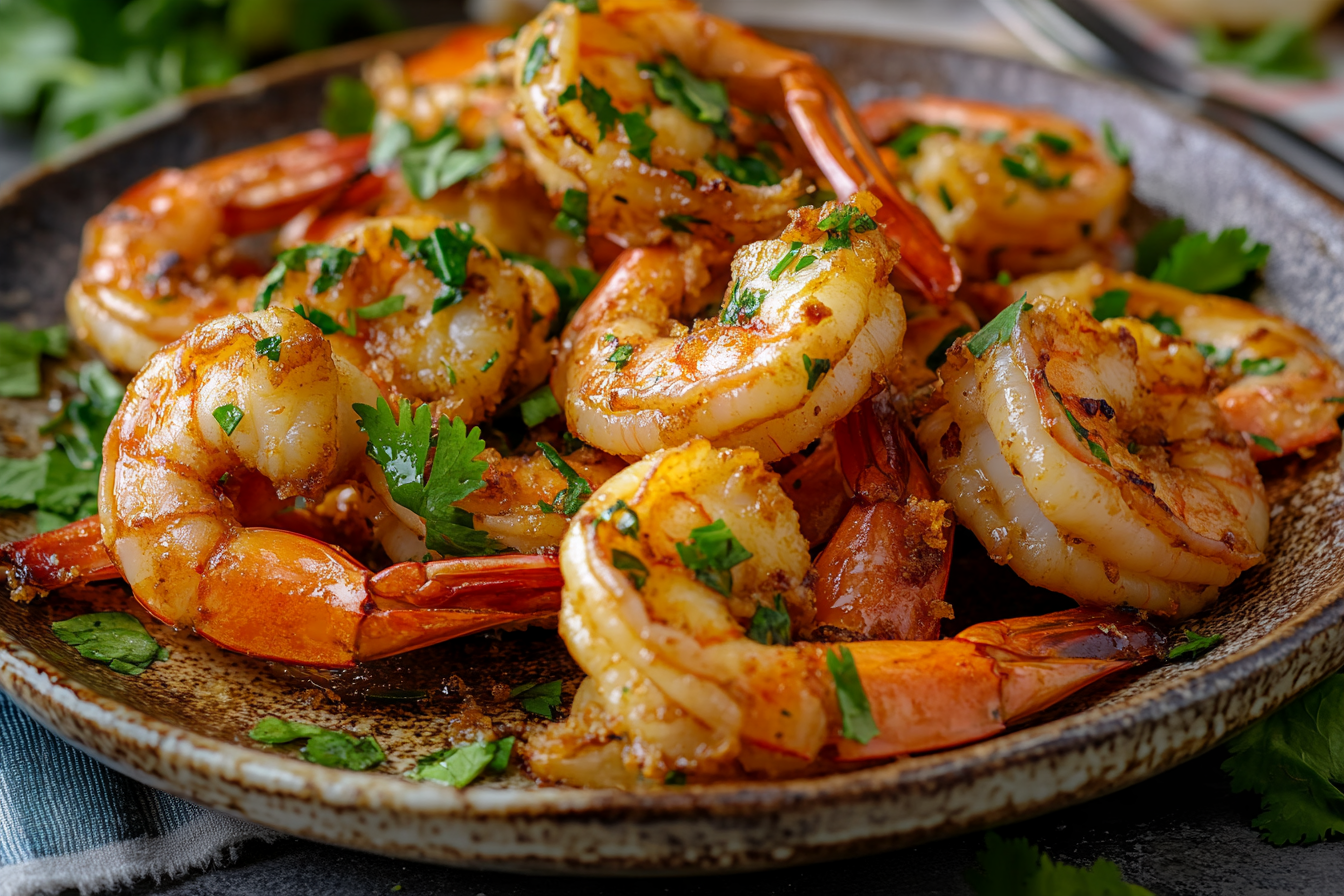 Thai garlic butter shrimp