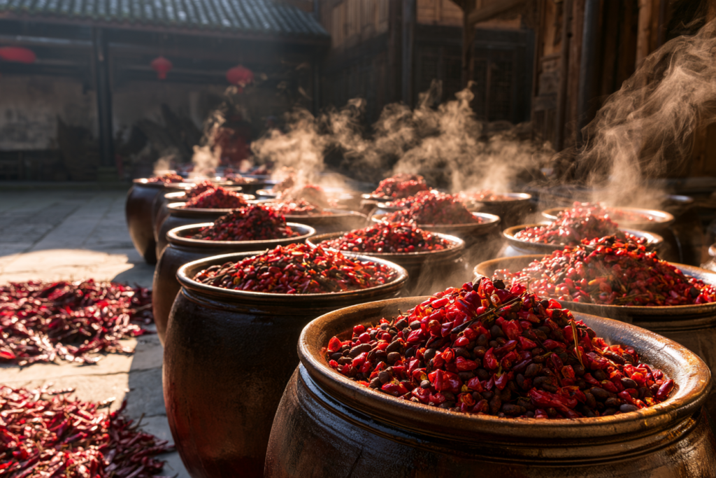 Chengdu doubanjiang fermenting urns