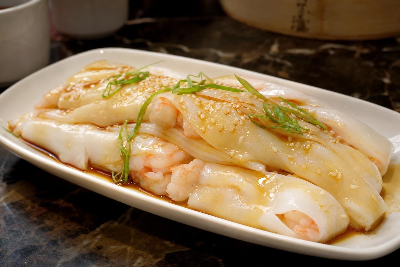 Cheung Fun Prawn Rolls