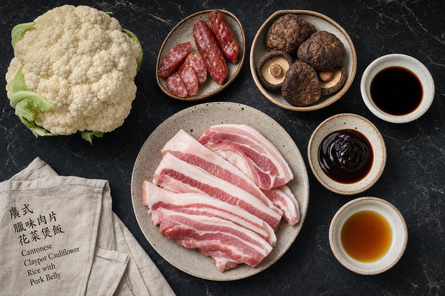 Claypot Cauliflower Rice ingredients