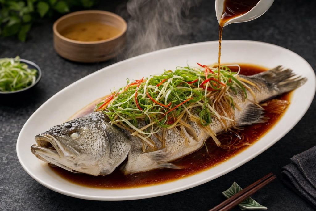 Ginger Scallion Steamed Fish