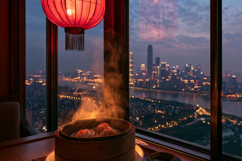 Guangzhou dim sum, Pearl River skyline