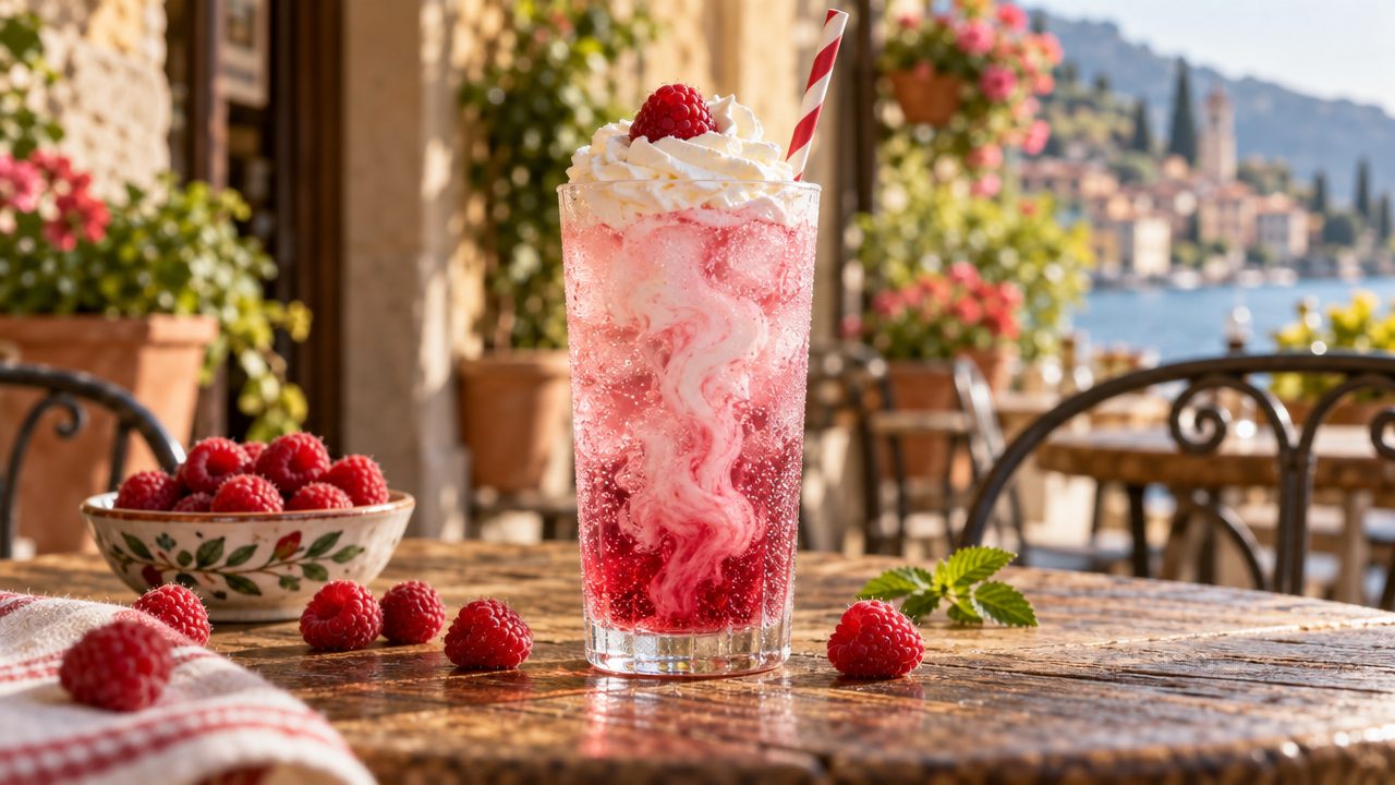 Sugar-Free Italian Cream Soda topped with whipped cream