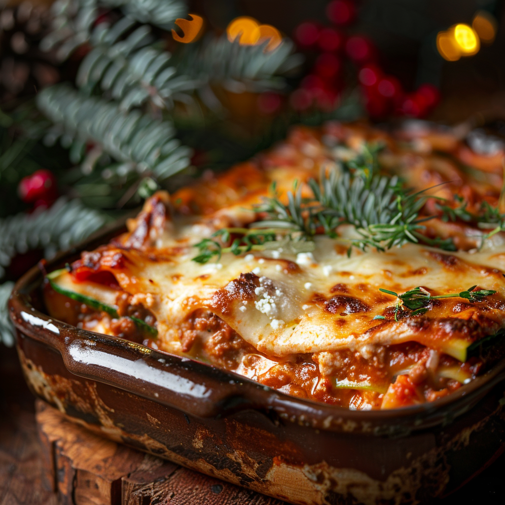 Keto Christmas Lasagna