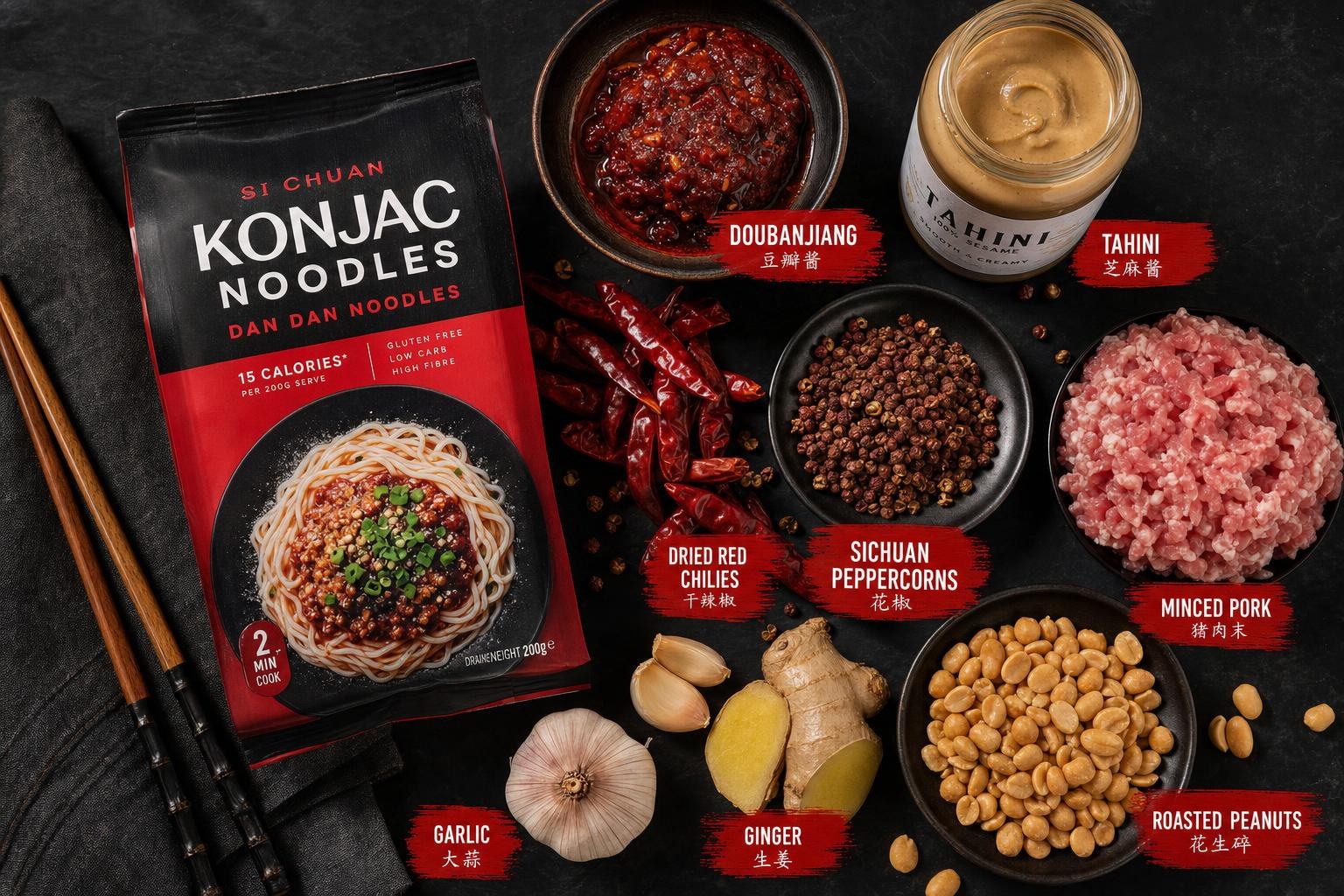 Konjac Dan Dan Noodles ingredients