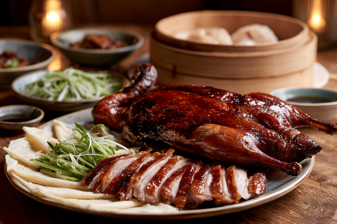 Peking Duck with Egg Crepes