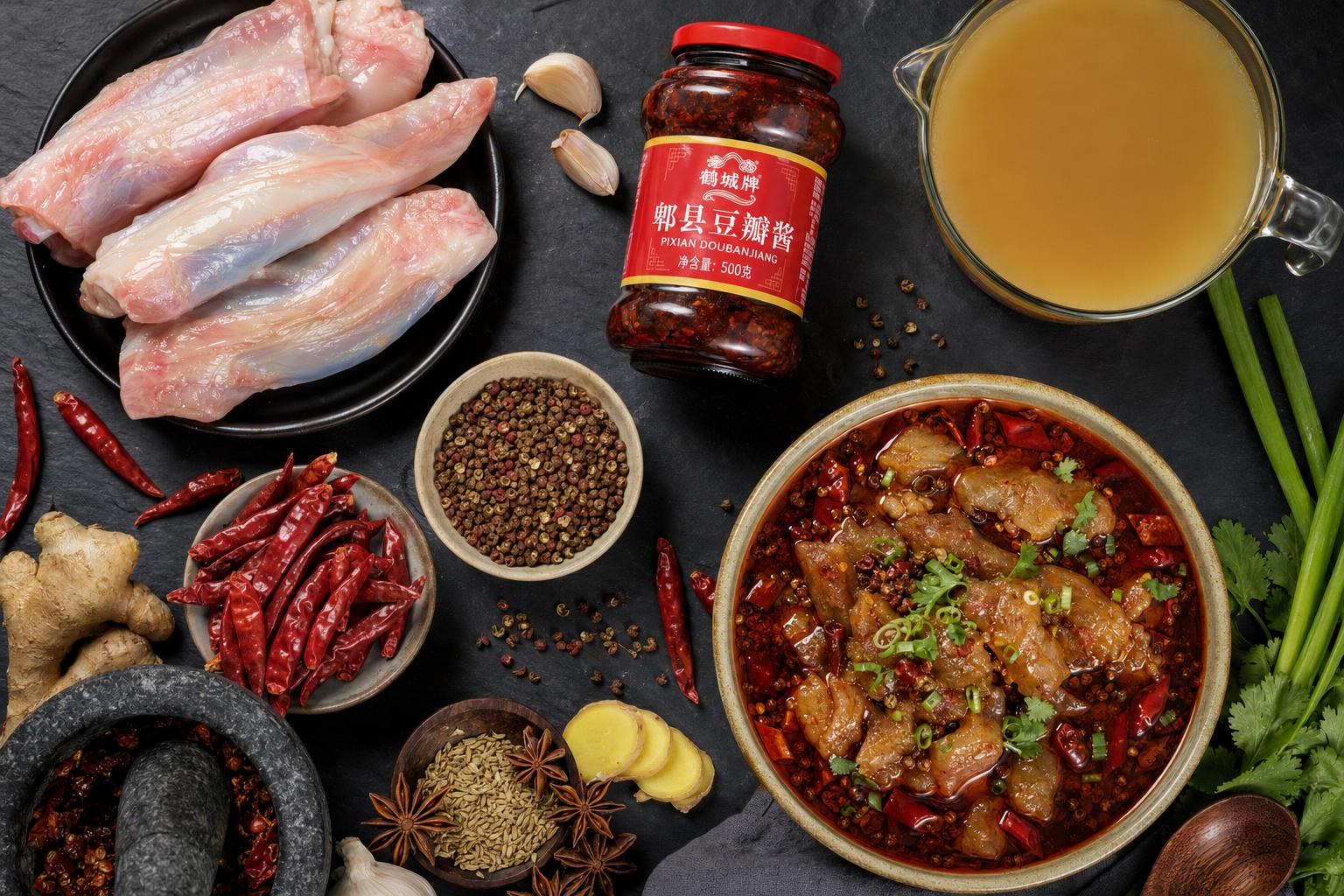 Sichuan Beef Tendon Soup ingredients