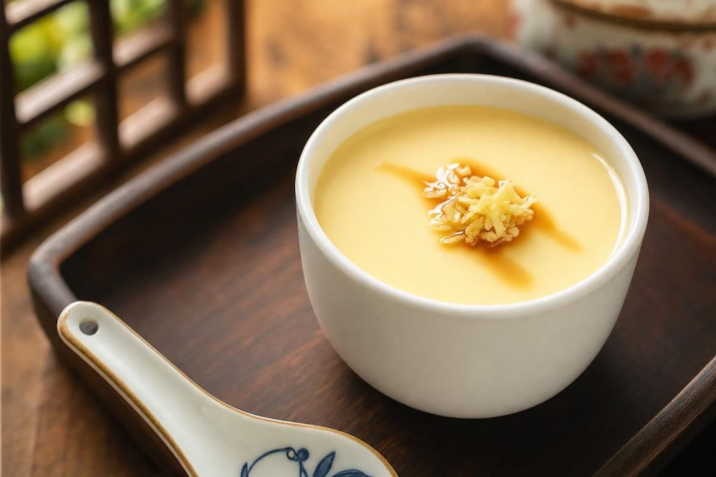 Silken Egg Custard with Ginger