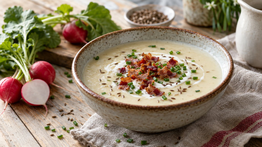 Bavarian radish and bacon soup