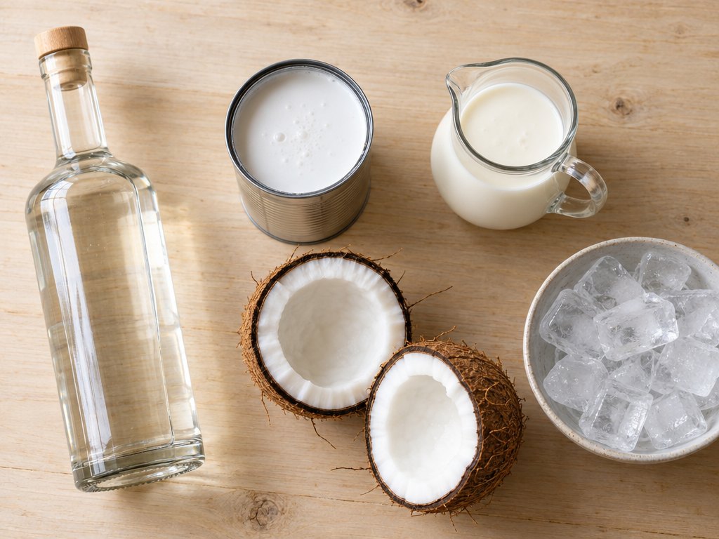 Ingredients for Brazilian Batida de Coco