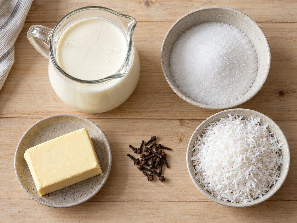 Ingredients for Brazilian Beijinho