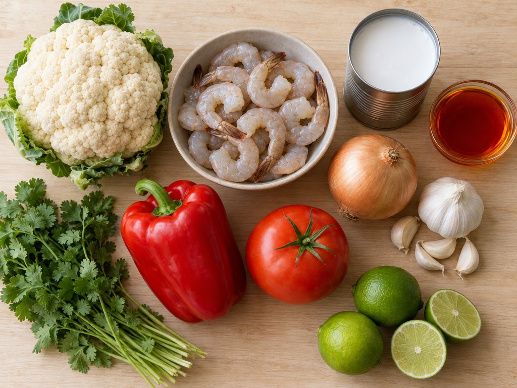 Ingredients for Brazilian Bobó de Camarão