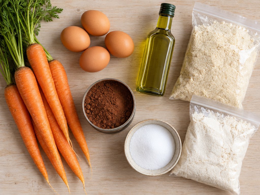 Ingredients for Brazilian Bolo de Cenoura