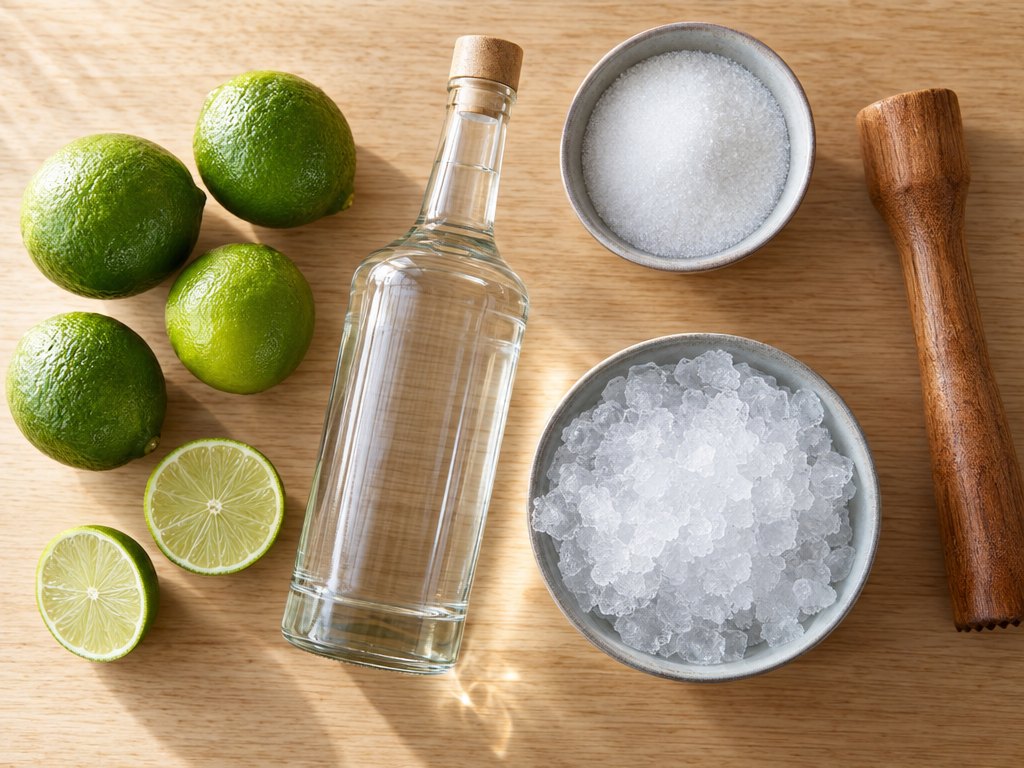 Ingredients for Brazilian Caipirinha