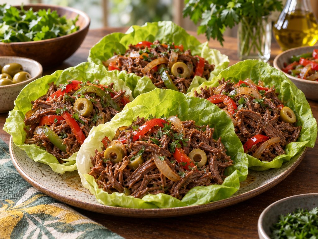 Brazilian Carne Louca, plated and ready to serve