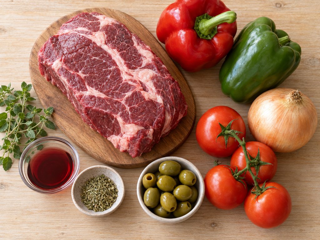 Ingredients for Brazilian Carne Louca