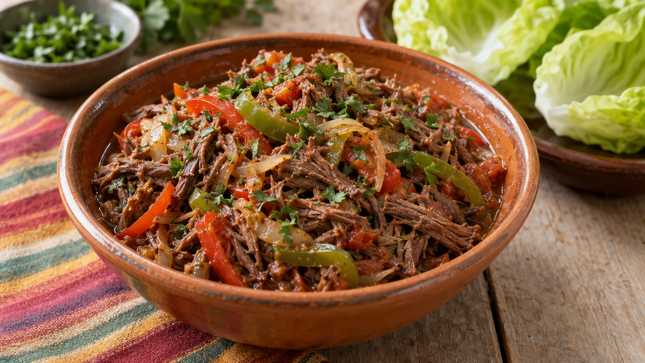 Cooking Brazilian Carne Louca in the kitchen