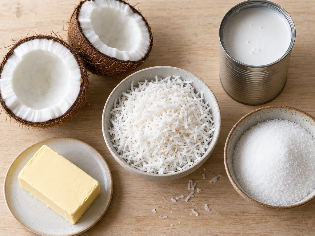 Ingredients for Brazilian Cocada