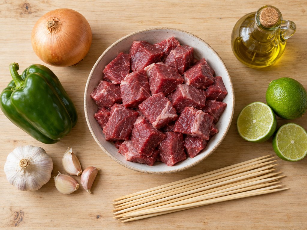 Ingredients for Brazilian Espetinho de Alcatra