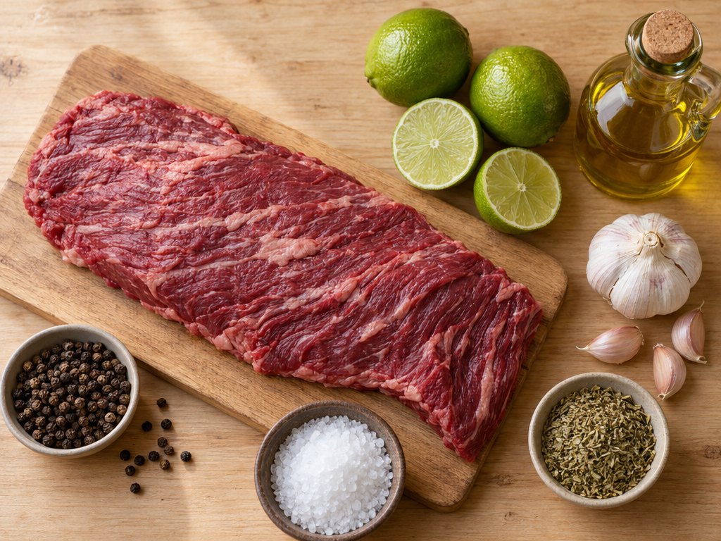 Ingredients for Brazilian Fraldinha Marinada