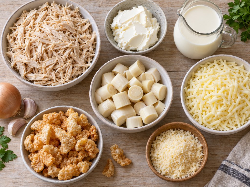Ingredients for Brazilian Fricassê de Frango