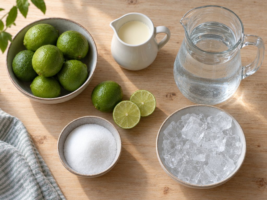 Ingredients for Brazilian Limonada Suíça