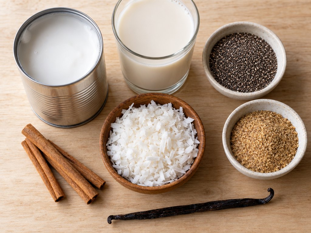 Ingredients for Brazilian Mingau de Coco