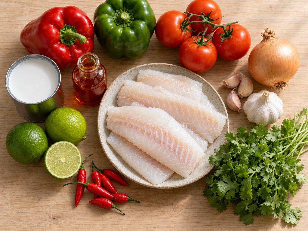 Ingredients for Brazilian Moqueca Baiana
