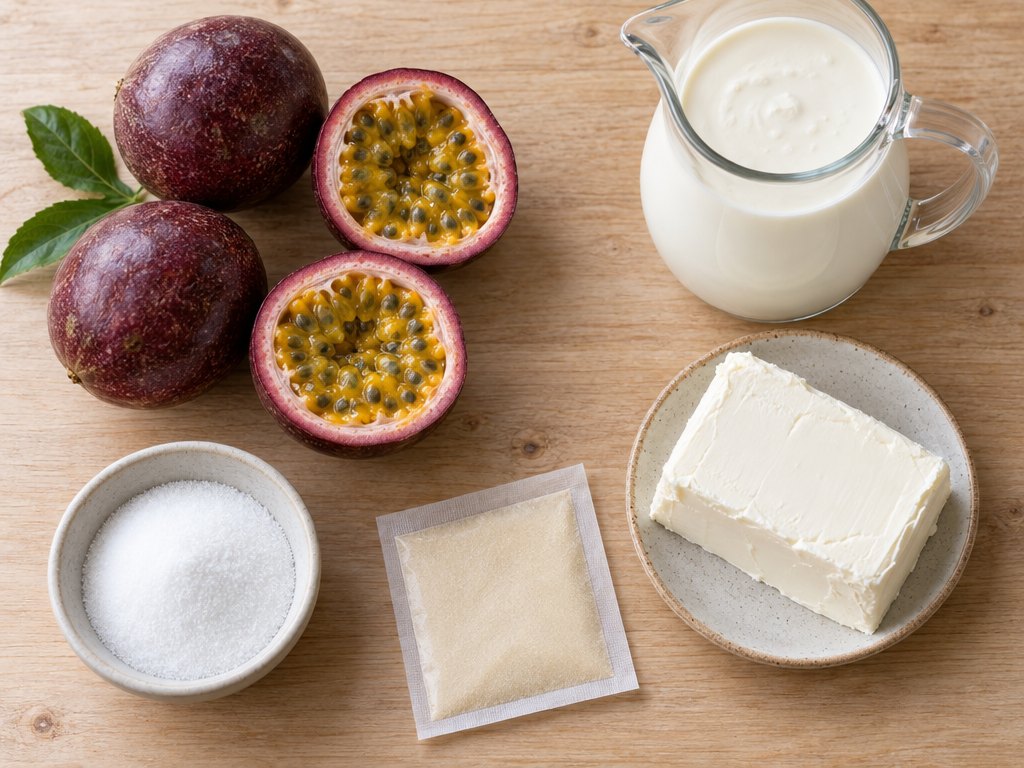 Ingredients for Brazilian Mousse de Maracujá