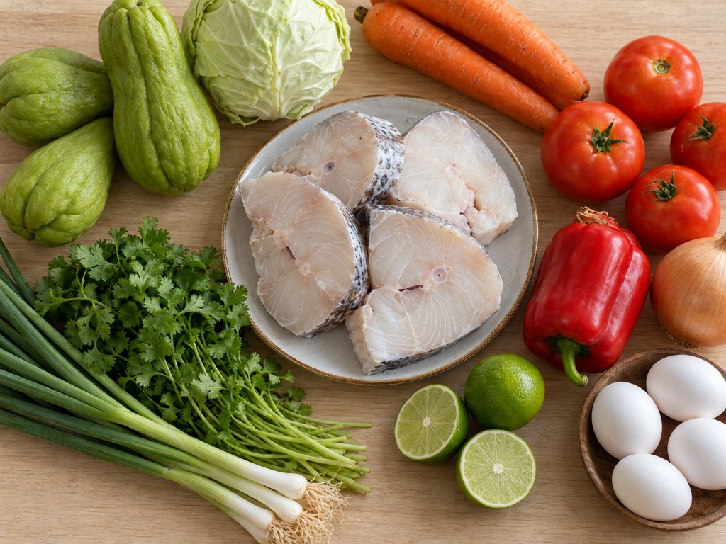 Ingredients for Brazilian Peixada Cearense