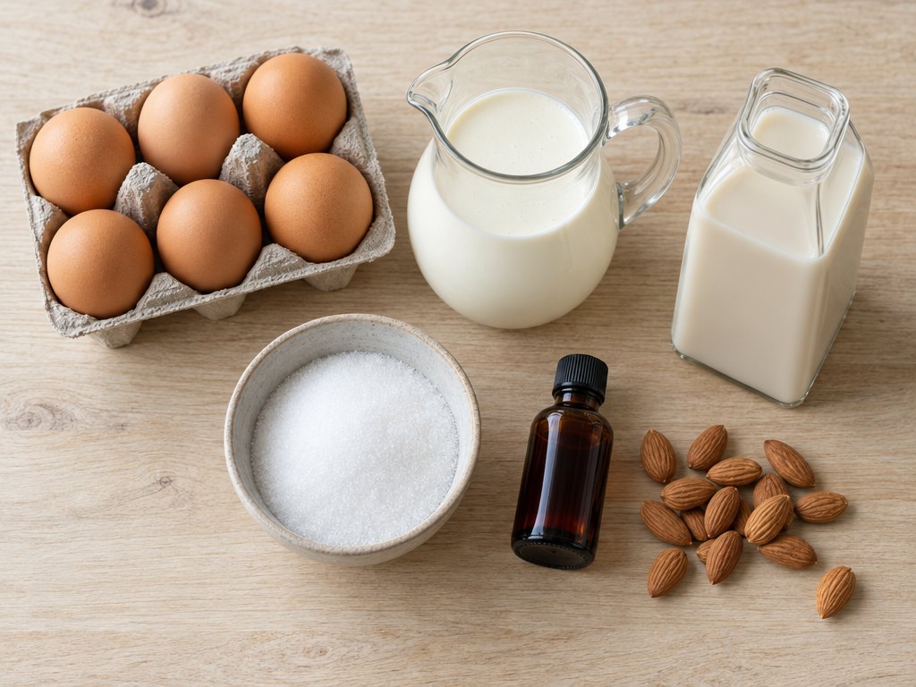 Ingredients for Brazilian Pudim de Leite