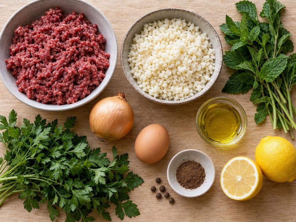 Ingredients for Brazilian Quibe Assado