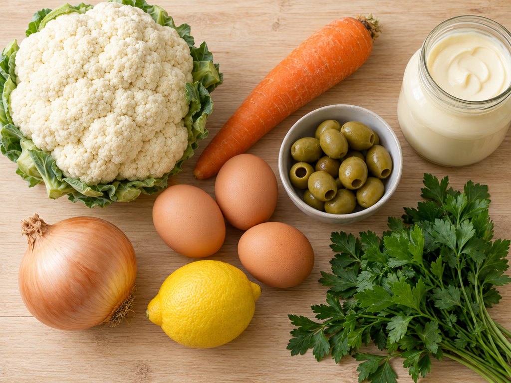 Ingredients for Brazilian Salada de Maionese