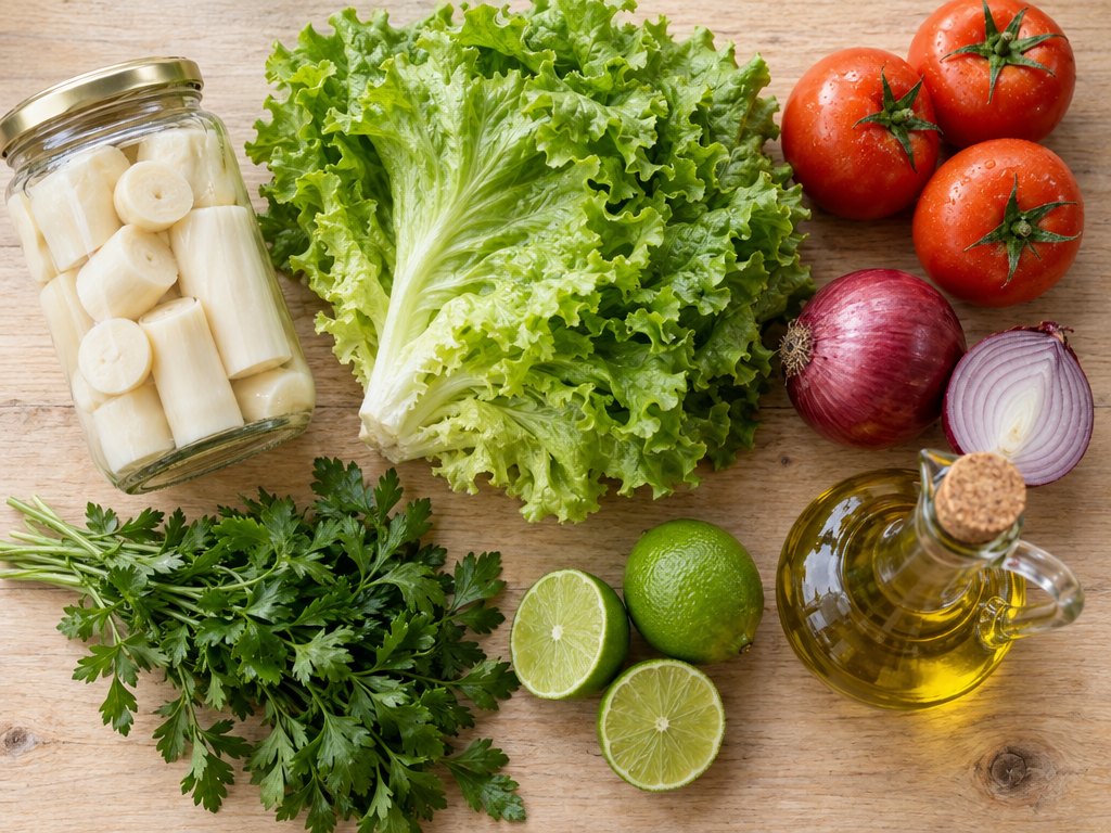 Ingredients for Brazilian Salada de Palmito